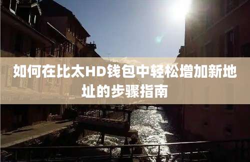 如何在比太HD钱包中轻松增加新地址的步骤指南