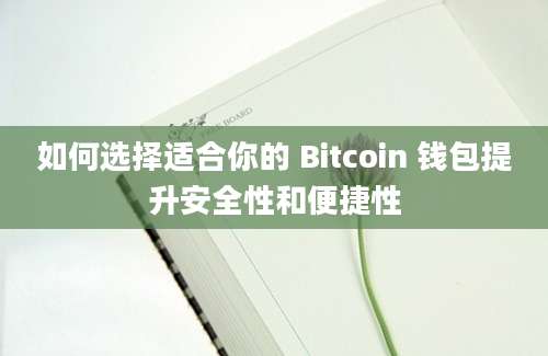 如何选择适合你的 Bitcoin 钱包提升安全性和便捷性