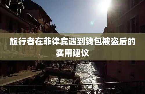 旅行者在菲律宾遇到钱包被盗后的实用建议