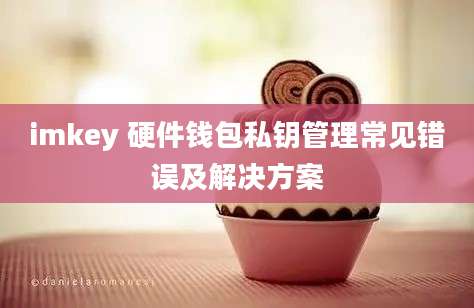 imkey 硬件钱包私钥管理常见错误及解决方案