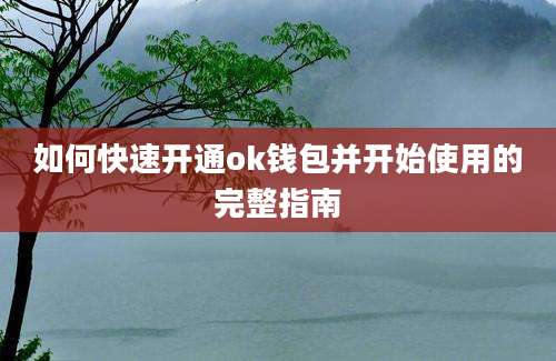 如何快速开通ok钱包并开始使用的完整指南