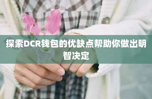 探索DCR钱包的优缺点帮助你做出明智决定